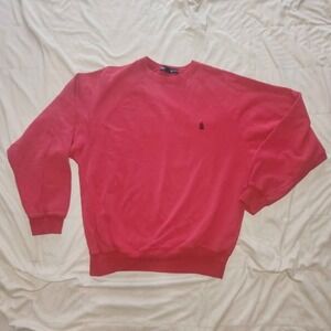 Vintage Nautica crewneck sweatshirt. 1990s. Red. Mens XL. 100% cotton. EUC